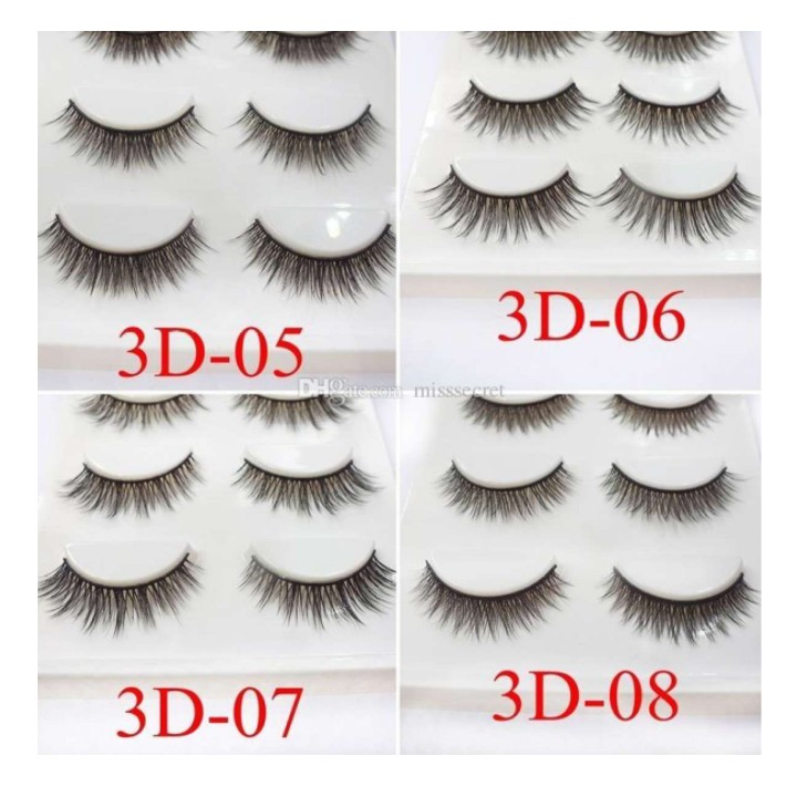 Mi Giả Lông Chồn 3D 3PCS 3 Fashion Eyelashes 3 Faux-Cils (3 cặp)