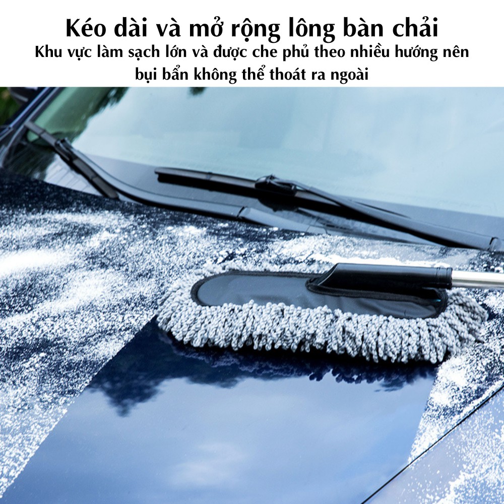 Chổi lau xe ô tô , chổi rửa xe ô tô sợi mềm điều chỉnh được độ dài tiện lợi ATILA SHOP