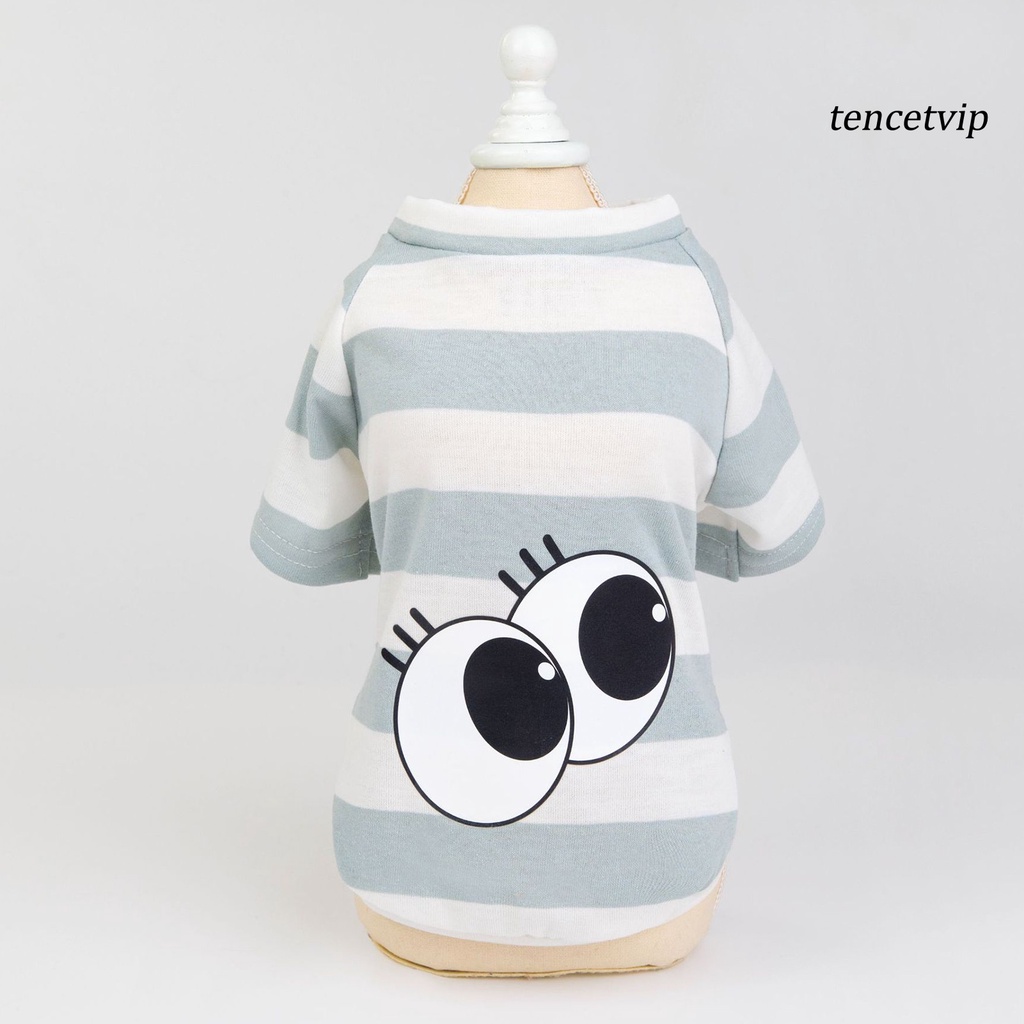 Áo thun cotton thoáng khí in hình đôi mắt dành cho thú cưng
