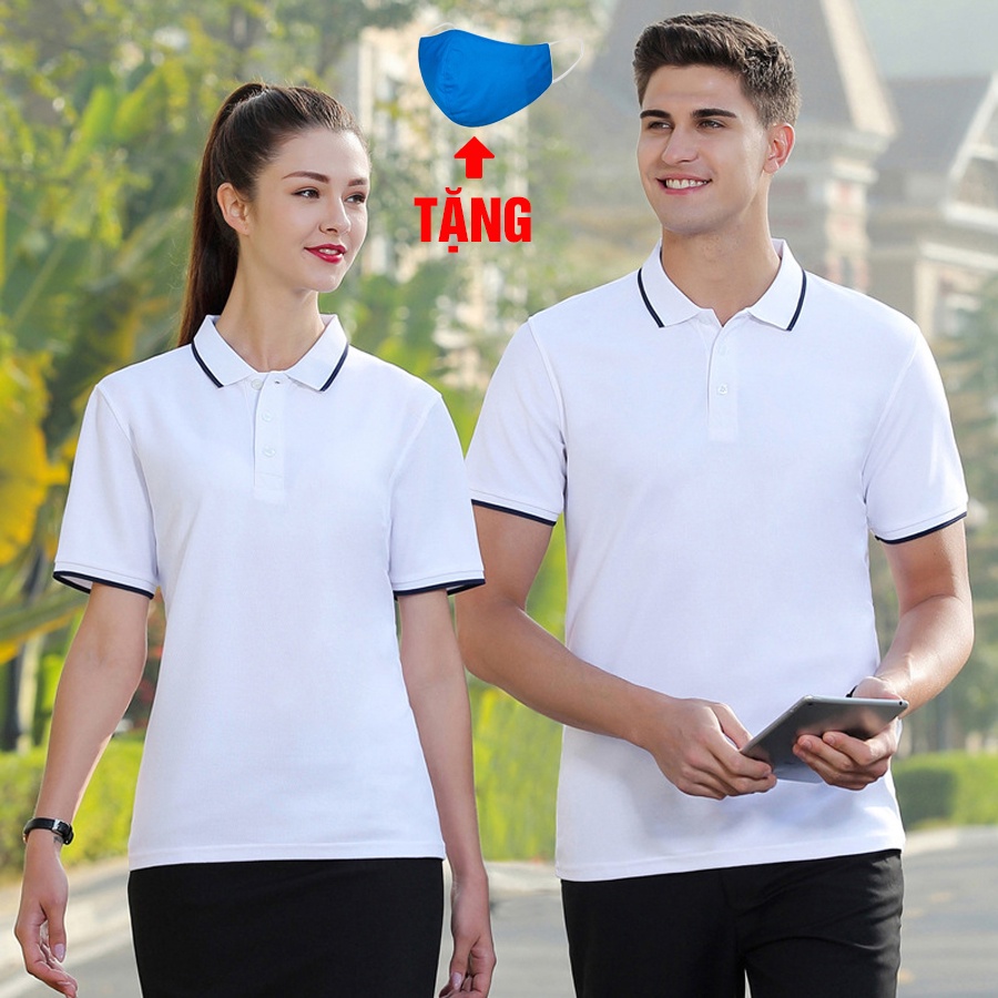 Áo thun polo nam nữ 65k (tặng kèm khẩu trang) | BigBuy360 - bigbuy360.vn