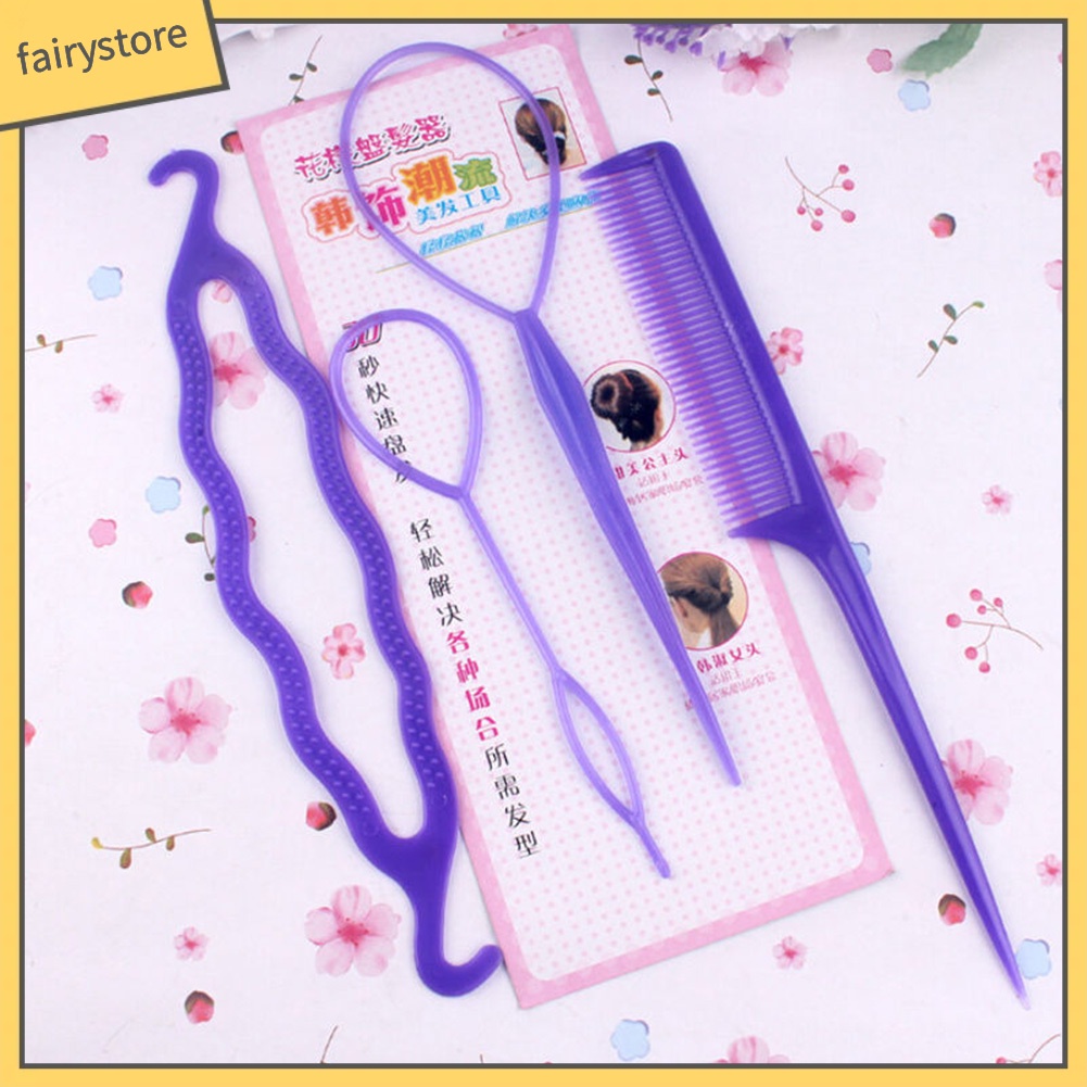 Set 4 Dụng Cụ Tạo Kiểu Tóc Thời Trang Cho Nữ