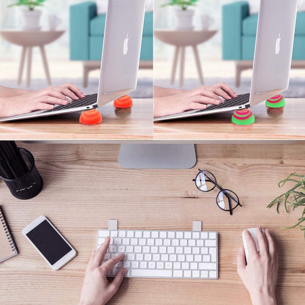 Quả bóng silicon tản nhiệt tích hợp làm chân đỡ máy tính Notebook chống trượt có thể mang đi tiện dụng | BigBuy360 - bigbuy360.vn