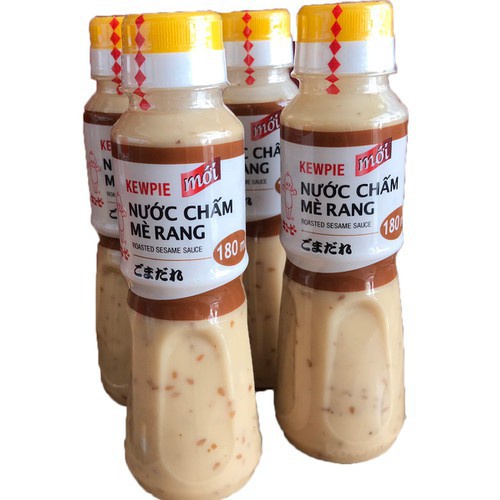 COMBO 5 CHAI NƯỚC CHẤM MÈ RANG KEWPIE CAM KẾT CHÍNH HÃNG ( chai 180ml ) - ăn kèm với rong nho, rau salad