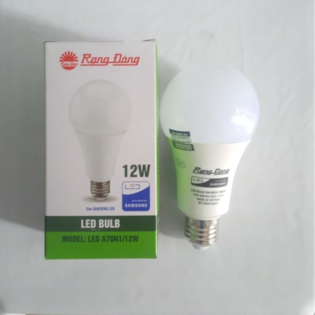 Bóng đèn LED bulb A70N1/12W Rạng Đông - Chip LED SAMSUNG