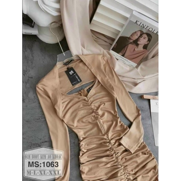Đầm Bigsize Body Kèm Áo khoát (Bigsize 55kg Đến 100kg (M/L/XL/XXL)