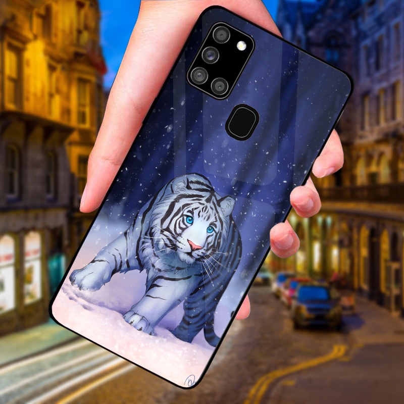 Ốp Lưng Samsung A21S, M30S, M31, M21 Mặt kính cường cao cấp, sáng bóng, Thiết kế độc quyền