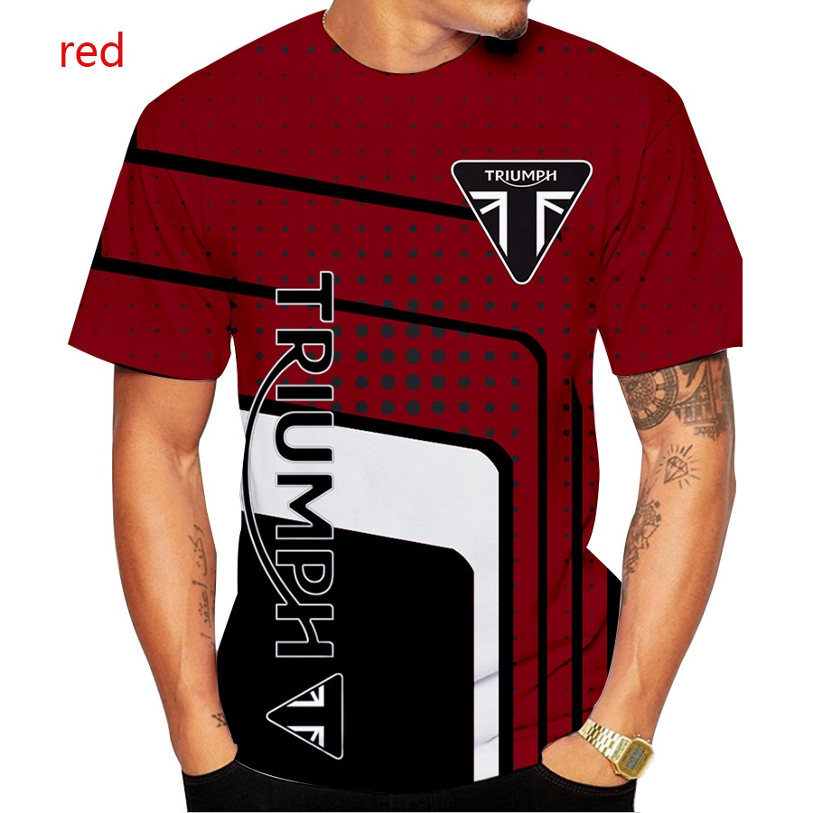 Áo Thun Nam Tay Ngắn In Hình Xe Máy 3D Cá Tính