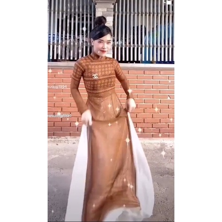 chân váy lưới mặc áo dài