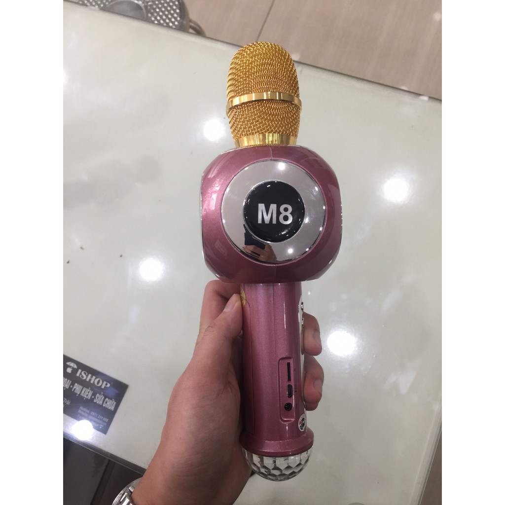 ⚡Giá Gốc⚡ Micro karaoke bluetooth M8 míc hát tích hợp loa bluetooth tiện lợi Cao cấp