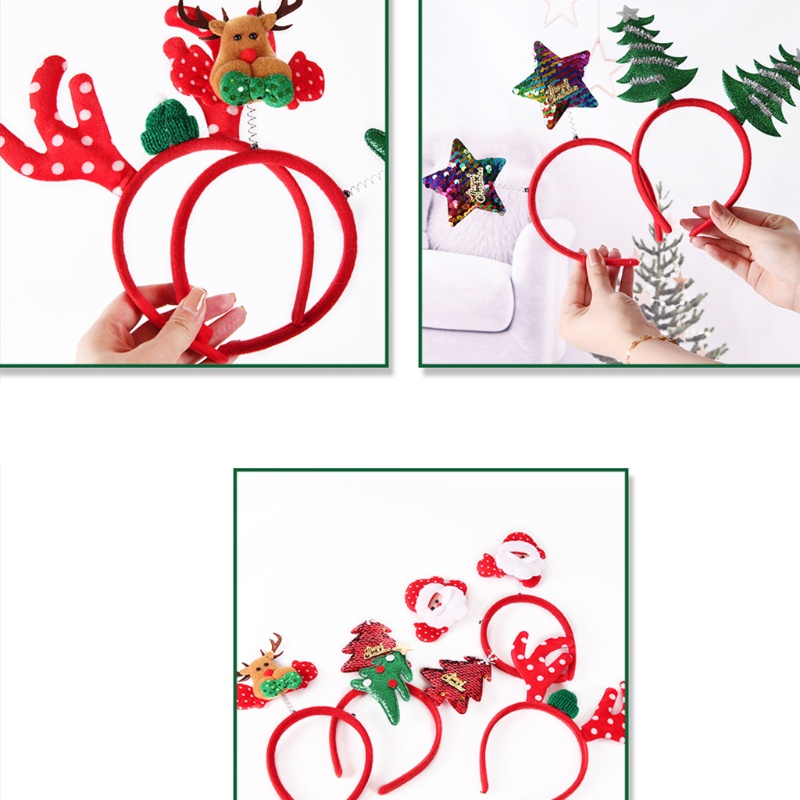 Băng Đô Cài Tóc Hình Tuần Lộc / Ông Già Noel