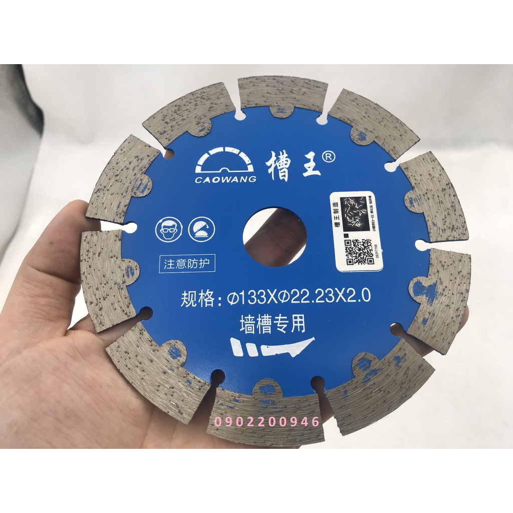 Lưỡi cắt tường Caowang 121m 133mm 156mm | lưỡi cắt rãnh tường | lưỡi cắt đá | cắt bê tông | hàng xịn chất lượng