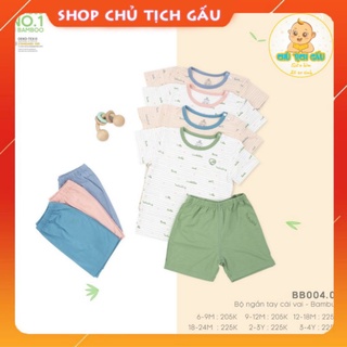 Bu bamboo Bộ cộc tay Bu chất bamboo sợi tre cài vai 2020