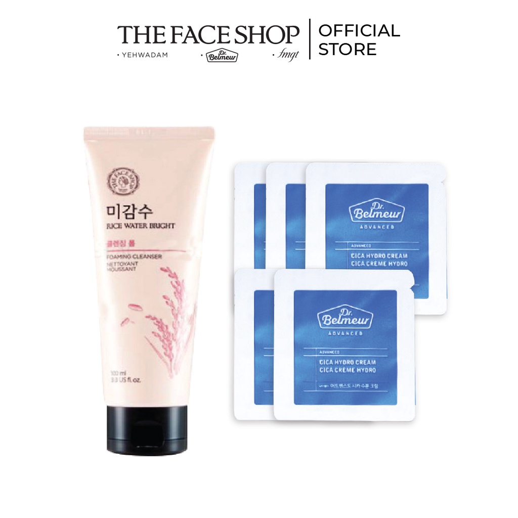 [Mã COSTFST3 -8% đơn 250K] Combo (Sample) Kem Dưỡng Da Thefaceshop 1.2Gx5+Sữa Rửa Mặt Làm Sáng Da Thefaceshop 100G