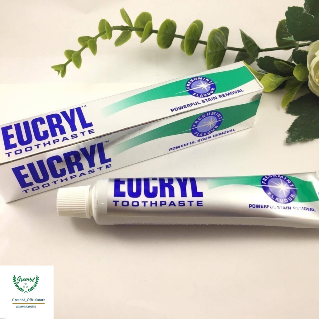 Kem Đánh Răng Bạc Hà Tẩy Trắng Eucryl Toothpaste 62g