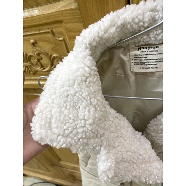 Áo khoác gile phao lót lông