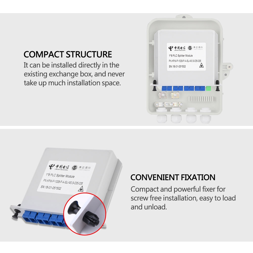 Bộ chia 8 cổng quang cassette PLC