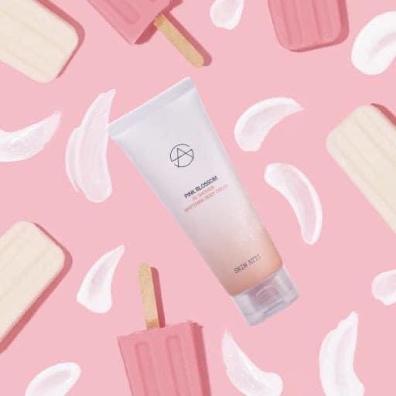 Sữa tắm truyền trắng & tẩy tế bào chết body Skin Atti Pink Blossom In Shower Whitening Body Cream Hàn Quốc | BigBuy360 - bigbuy360.vn