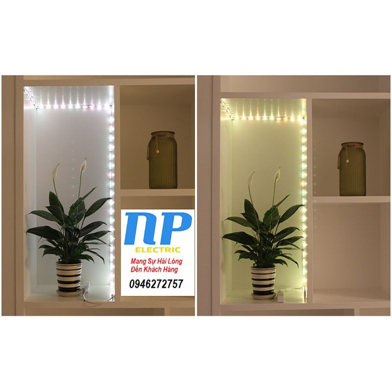 ĐÈN LED DÂY DÁN 2835 CẢM ỨNG CHUYỂN ĐỘNG 5V SỬ DỤNG PIN - DÀI 2 MÉT