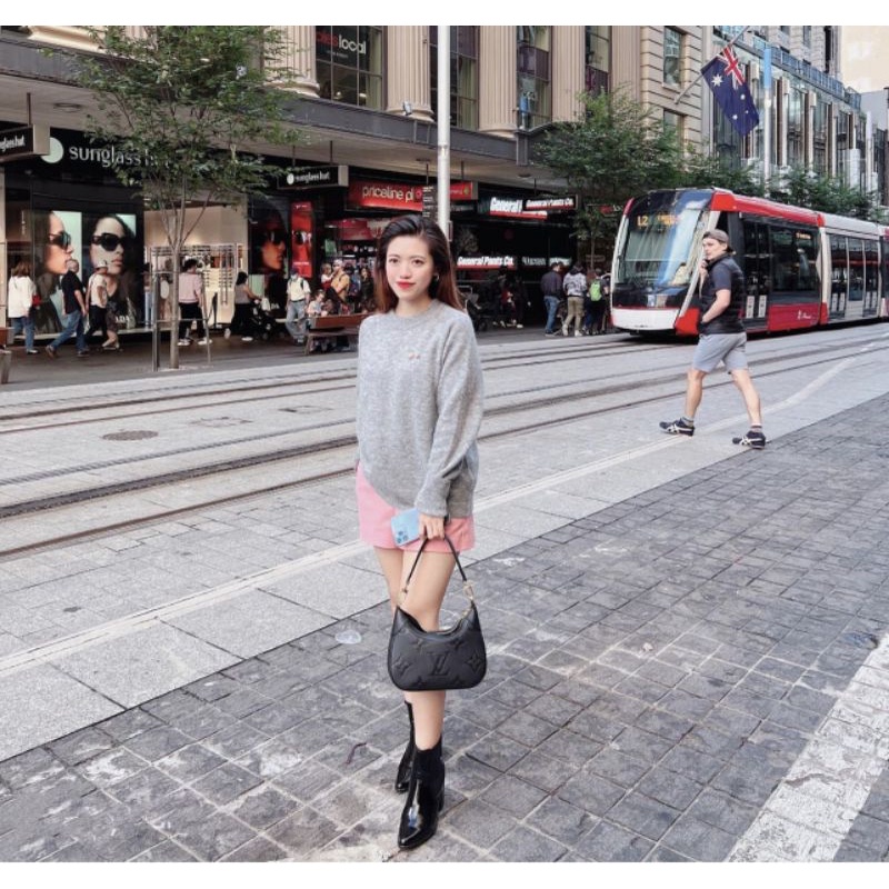 Túi xách nữ LV BAGATELLE sz24cm da bò mềm kèm2 quaifullbox nam châm