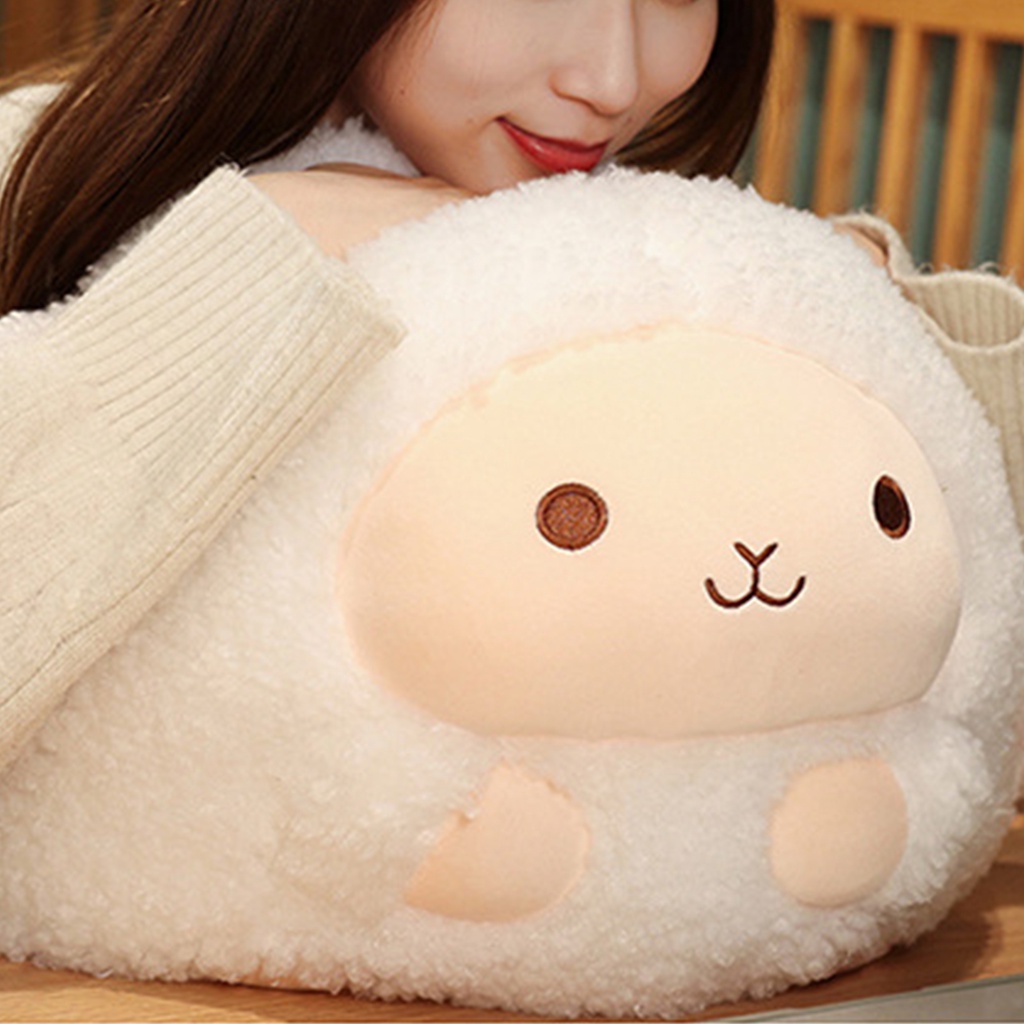 Đồ chơi nhồi bông Hình Chú Cừu Trắng Hoạt Hình Đáng Yêu