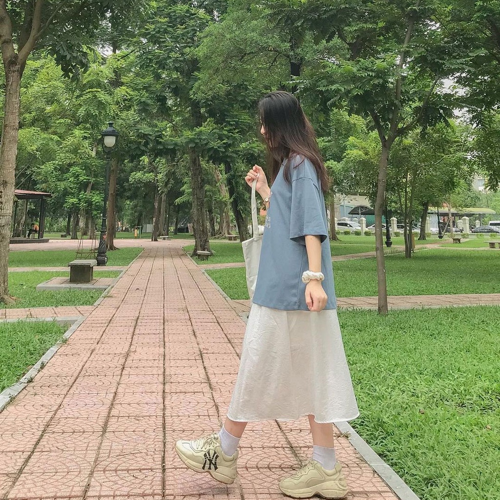 Chân váy dài trắng Ulzzang có lớp lót trong - chất vải đũi Hàn nhẹ nhàng, mềm mại - cạp chun co giãn thoải mái | BigBuy360 - bigbuy360.vn