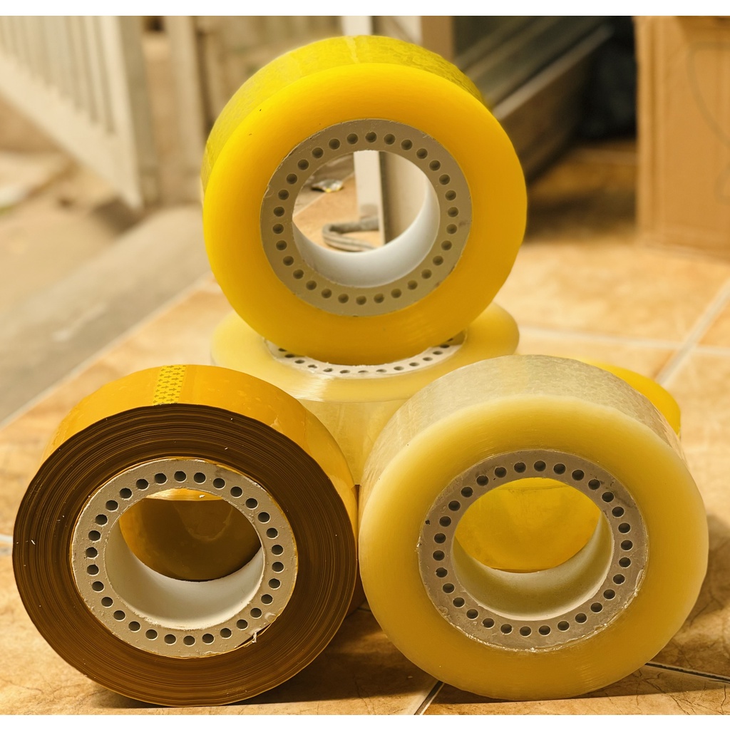 Băng dính 1kg/Băng Keo 1Kg Lõi Lỗ Giá Xưởng 3 Phân Loại Màu Trong/Đục/Vàng