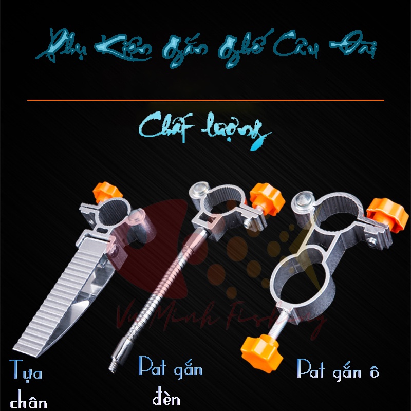 Bộ Pat Gắn Ghế Câu Cá Địa Hình Chất Liệu Inox