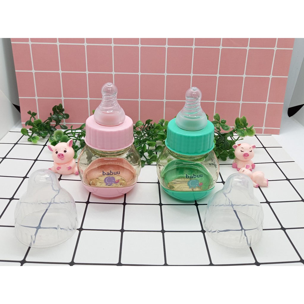 Bình sữa, bình nước thân tròn Babuu Baby Nhật Bản 75ml cho bé