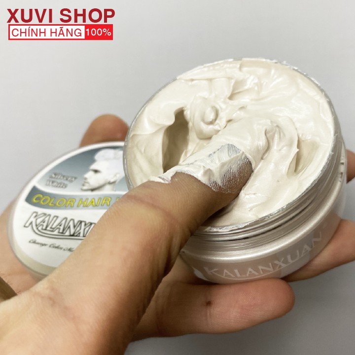 Sáp Vuốt Nhuộm Tóc Màu Trắng KALANXUAN 100ml Chính Hãng Đổi Màu Tạm Thời - XUVI SHOP