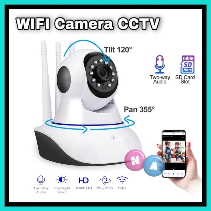 Camera Ip Hồng Ngoại Ht-Smart Cctv Camera 3 Ăng Ten