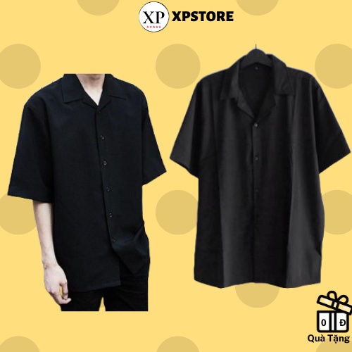 Áo sơ mi trơn cổ vest Unisex