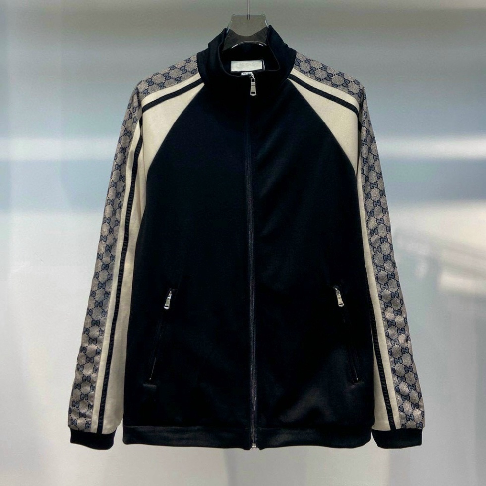 Áo Khoác Dù - Áo Khoác Dù Viền Tay Gucci KD55  HOT Gió dù 2 lớp - lớp gió bên ngoài và lót dù bên trong, chất vải dày -