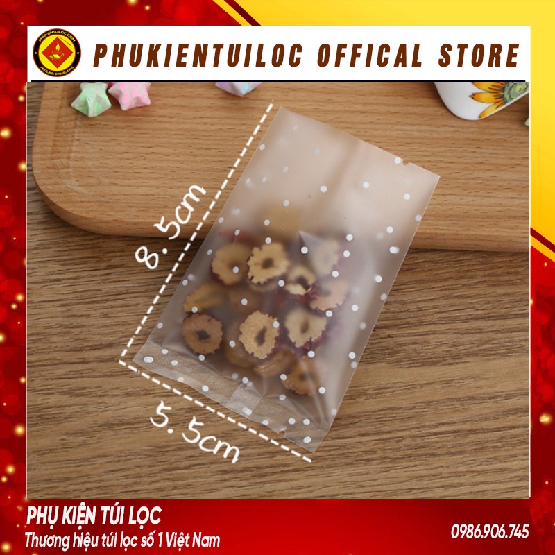 Set 100 Túi đựng bánh cookie/ bánh quy/ trà hoa nhiều kích thước- Phukientuiloc.com