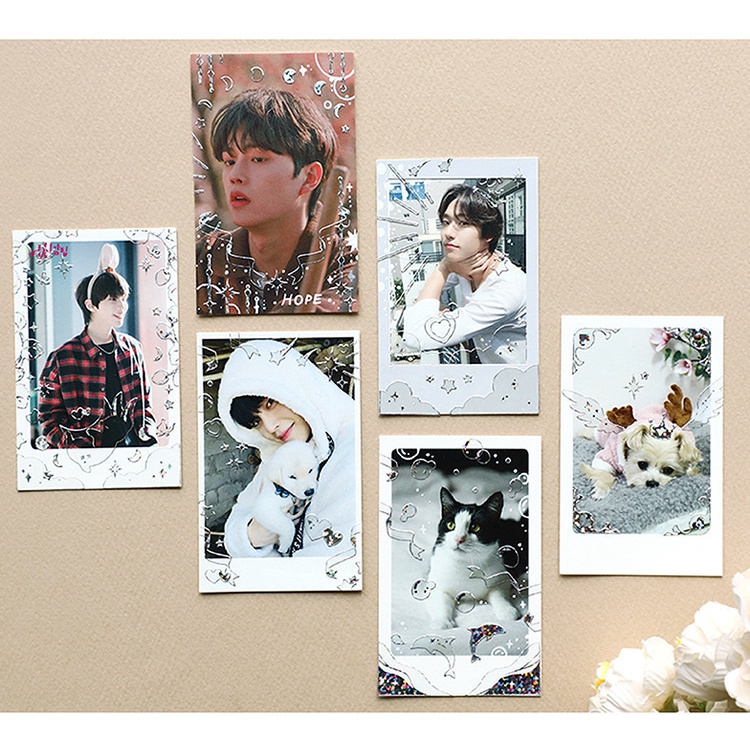 Tấm sticker Hologram, Twinkle line decor toploader, trang trí