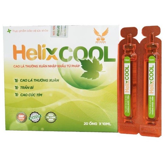 [Nguyên liệu nhập Pháp] Siro ống hỗ trợ giảm ho, sổ mũi Helix Cool (Hộp 20 ống x 10ml)