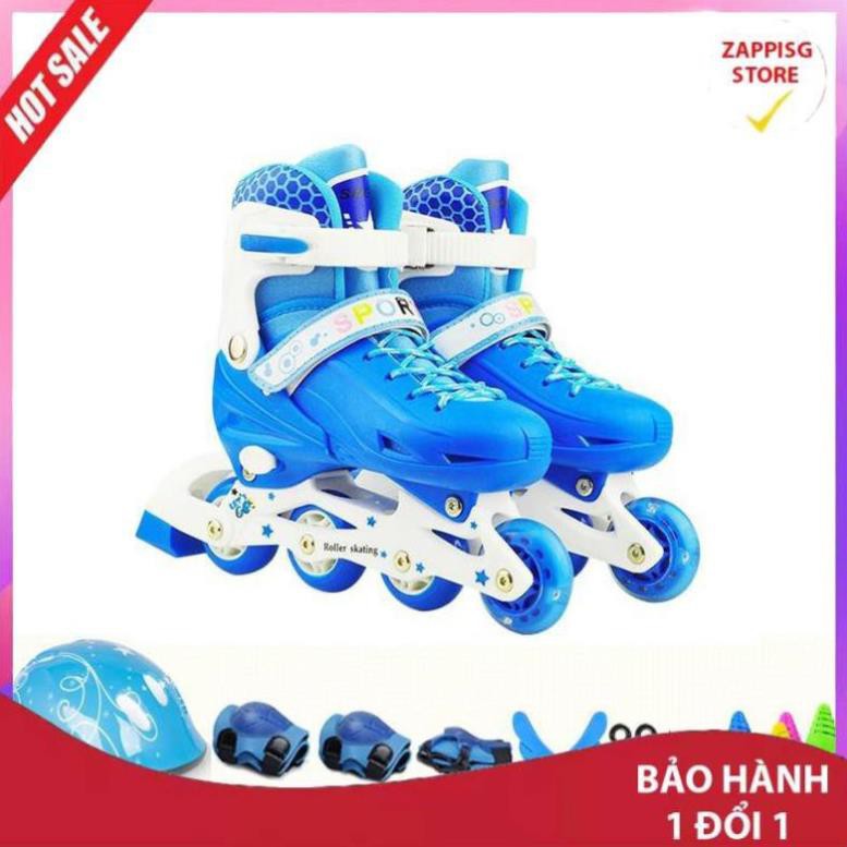 Siêu Sale Giày Patin trẻ em tặng mũ và đồ bảo hộ (5 đến 14 tuổi) - Bảo hành 1 đổi 1 [MUA BAO NHIÊU TẶNG BẤY NHIÊU]