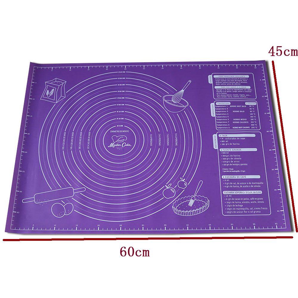 LLOYD Thảm Nướng Bánh Bằng Silicone Màu Tím Có Thang Đo