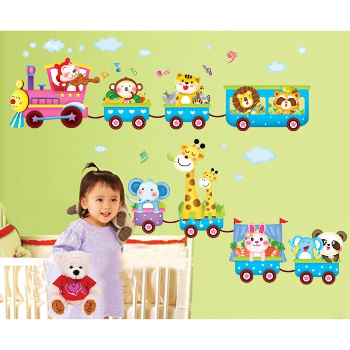 Decal dán tường Đoàn xe vui vẻ