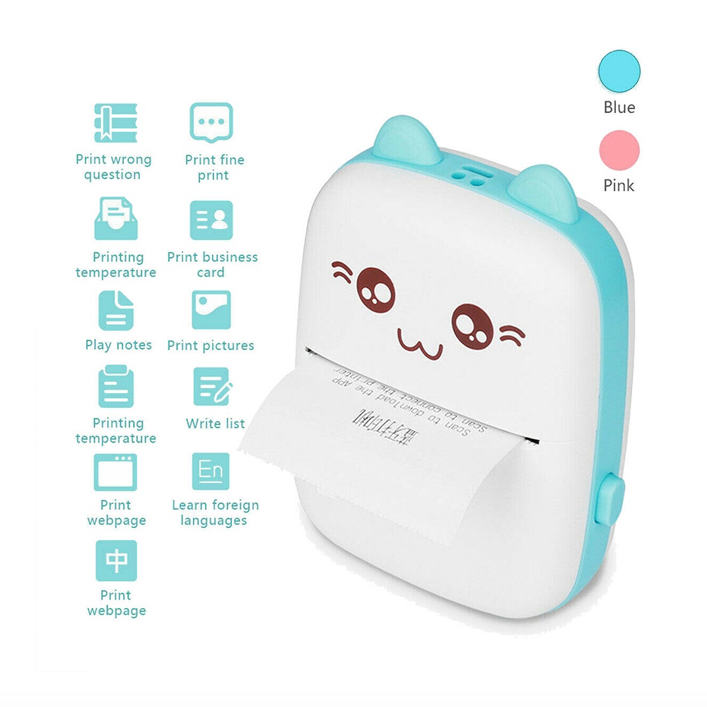 Máy In Nhiệt Mini Không Dây Bluetooth 57Mm Cho Điện Thoại
