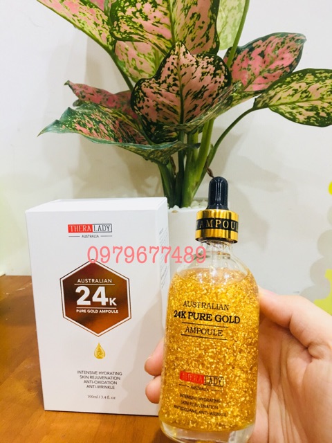 Serum Australia 24k Pure Gold Ampoule 100ml (serum tinh chất vàng 24k cao cấp Thera Lady Úc)