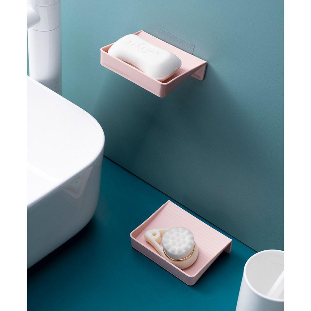 ♫DAPHNE♫ New Sponge Holder Bathroom Accessories Storage Rack Soap Box Non-slip Sink Drain Rack Wall Hanging Strainer Kitchen Supplies Punch-free Draining Soap Dish/Multicolor