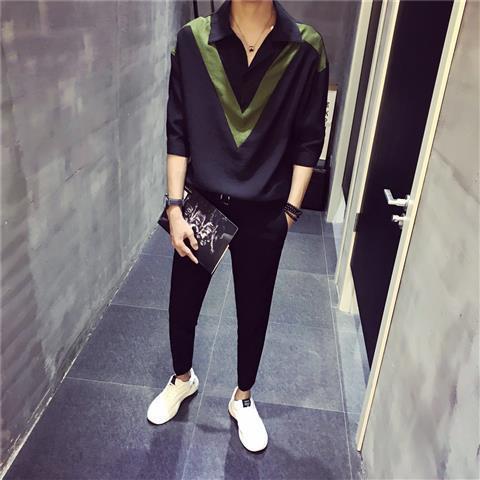 Áo Sơ Mi Dáng Rộng Cổ Chữ V Phong Cách Hàn Quốc Dành Cho Nam Giới