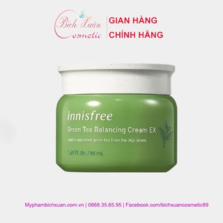 Kem Dưỡng Ẩm Da Innisfree Trà Xanh Green Tea Balancing Cream EX 50ml