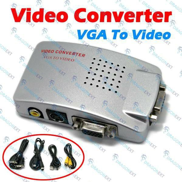 [Mã ELFLASH5 giảm 20K đơn 50K] Bộ chuyển đổi VGA sang Video, Svideo VGA to AV - VGA to AV