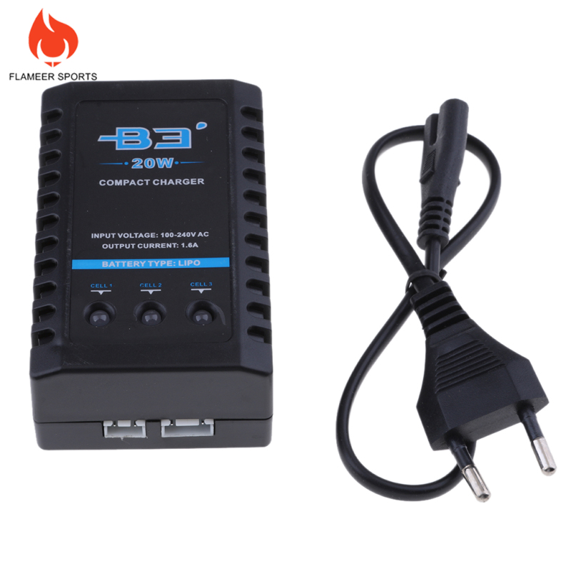 Flameer Sports B3 2S-3S Li-ion 7.4V 11.1V 20W Battery Balance Compact Charger 110-240V AC