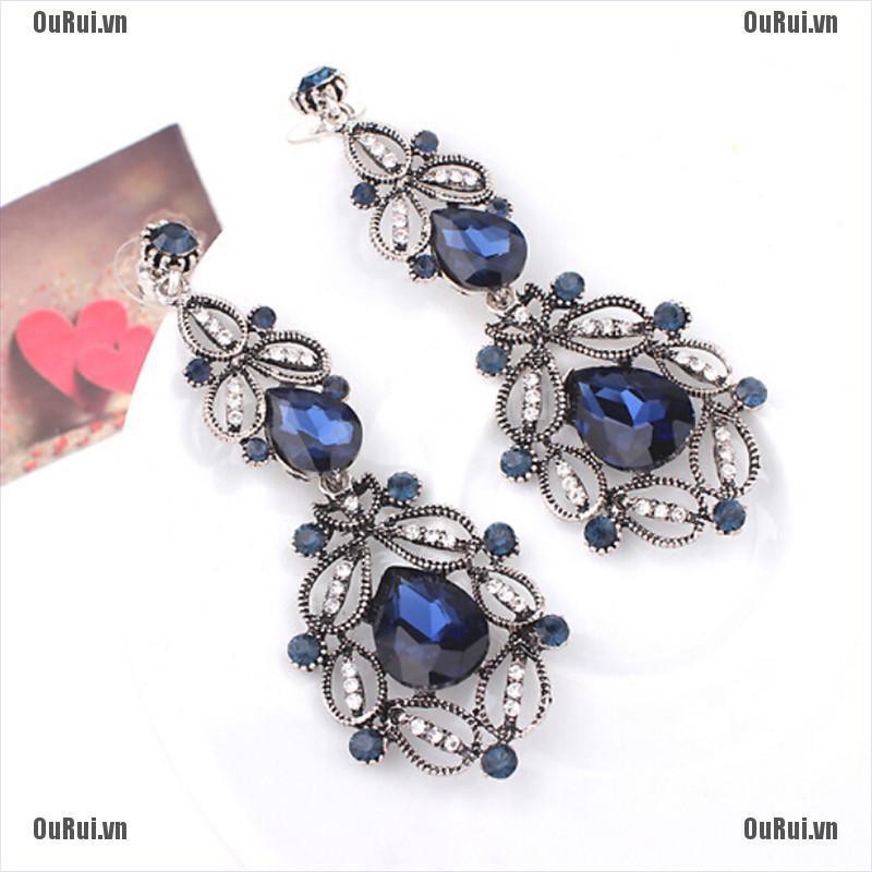 Khuyên Tai Đính Pha Lê Cỡ Lớn Thời Trang