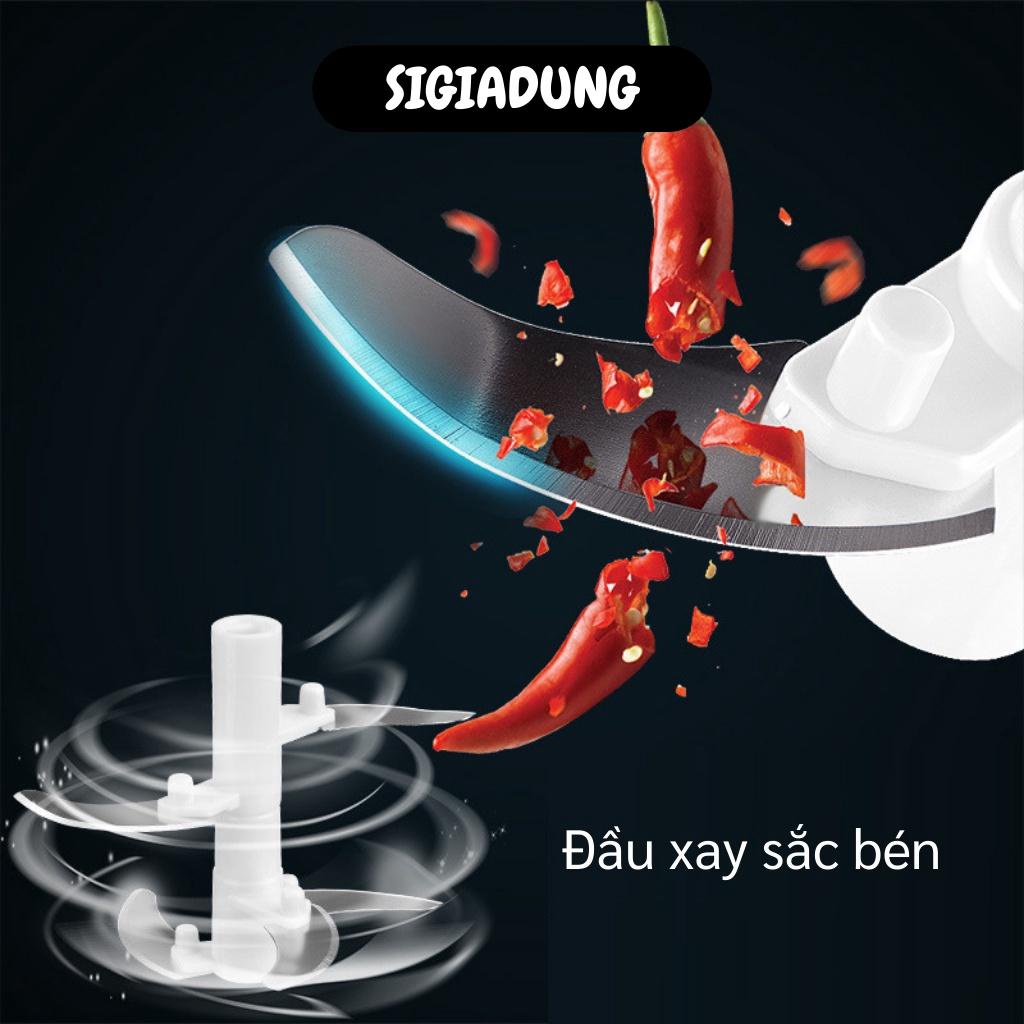 [SGD] Máy Xay Tỏi Cầm Tay - Máy Nghiền Tỏi, Ớt, Thực Phẩm Đa Năng Loại Lớn 5 Lưỡi 900ml  9869