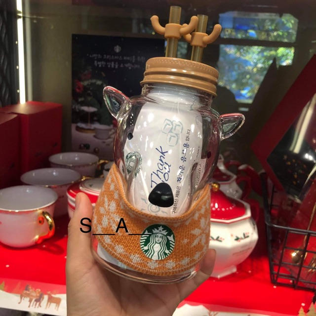 Bình thuỷ tinh Christmas Starbucks korea