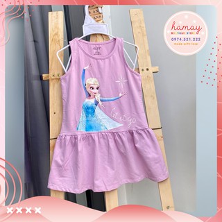 [Số 4-10] Đầm thun cotton cao cấp Elsa cho bé từ 12 đến 33Kg (màu tím)