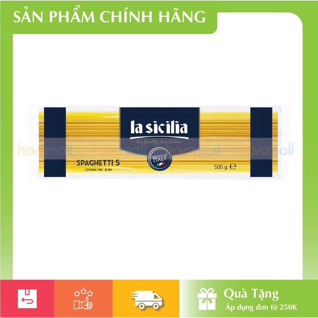 [HÀNG CHÍNH HÃNG] Mì Ý Lasicilia gói 500gr – Lasicilia Spaghetti 5